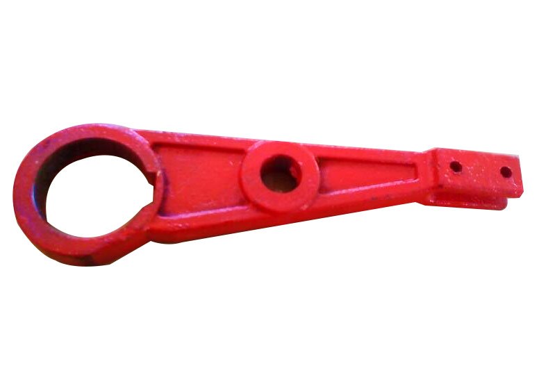 Red coated agricultural machinery link part