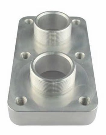 Machined threaded block with mounting holes