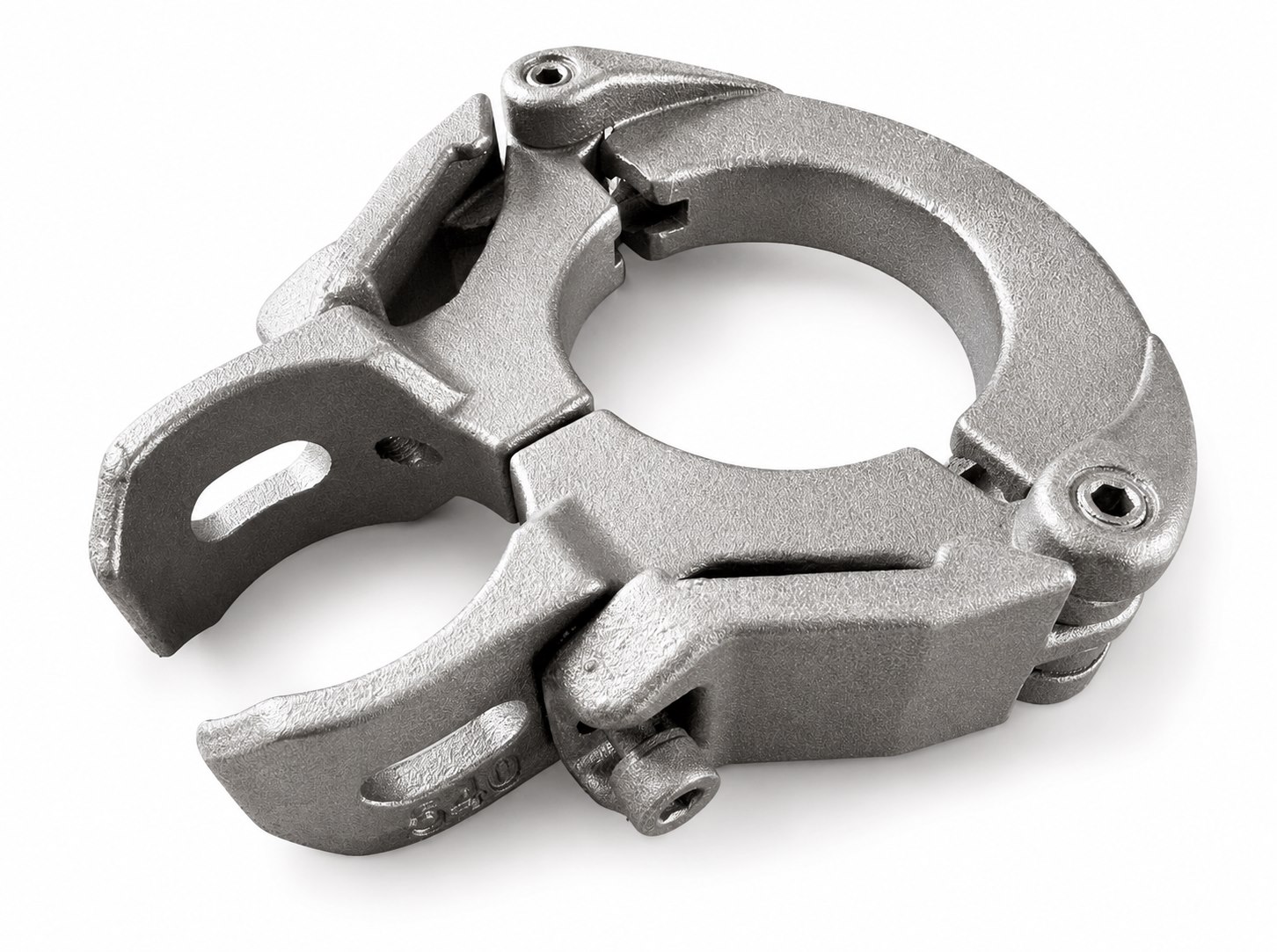 Silver cross coupling clamp shape for oilfield cable protection