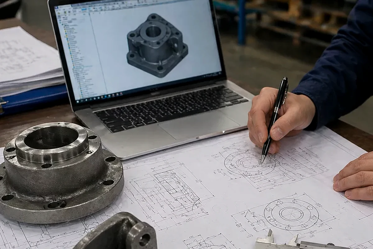 Application based drawing review for custom metal parts quotation