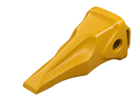 AI illustration of a yellow-painted rock chisel bucket tooth