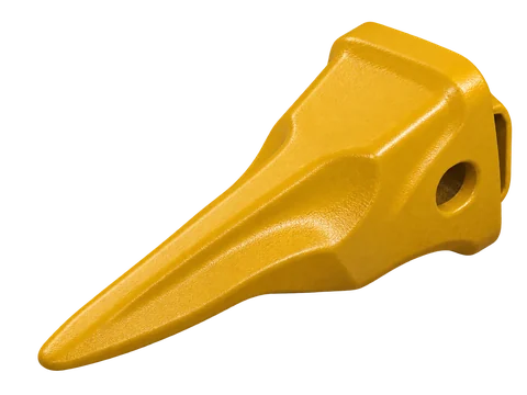 AI illustration of a yellow-painted single tiger bucket tooth