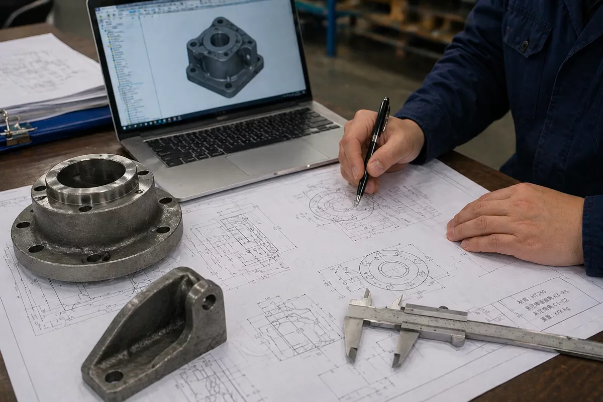 Engineering drawing review for custom metal parts