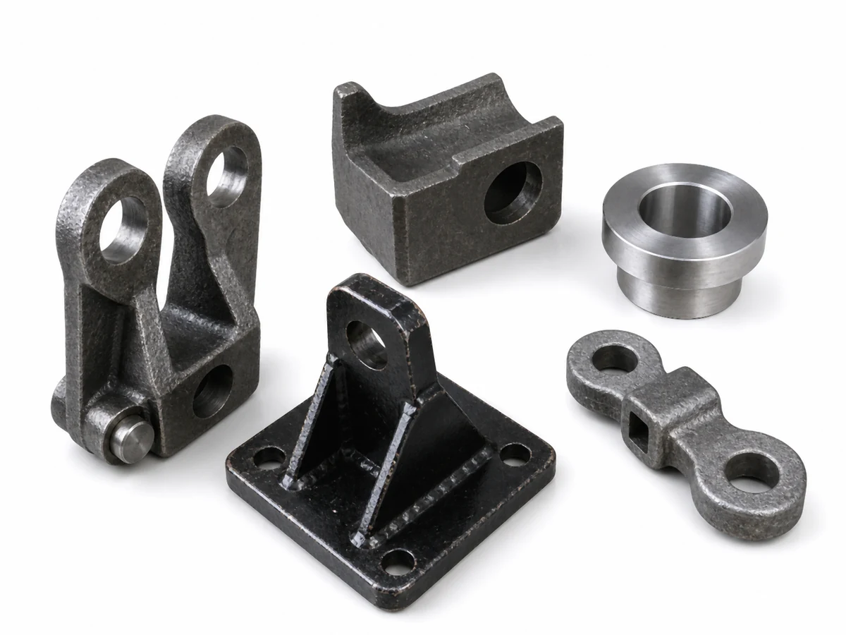 Drawing-based machined and fabricated metal parts