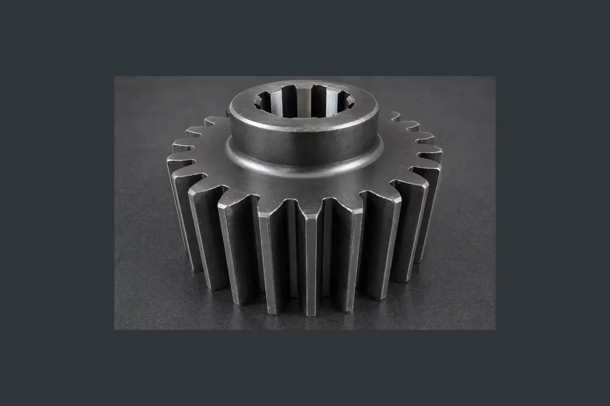 Machined casting and finished metal component sample