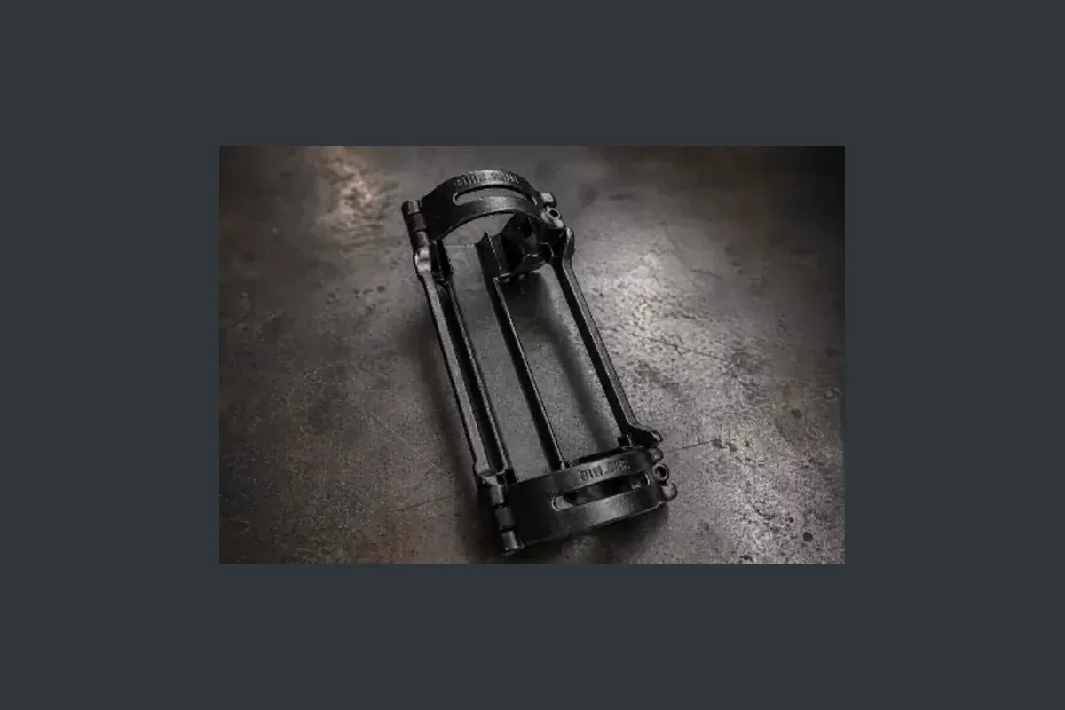 Industrial clamp hardware sample for oilfield component review