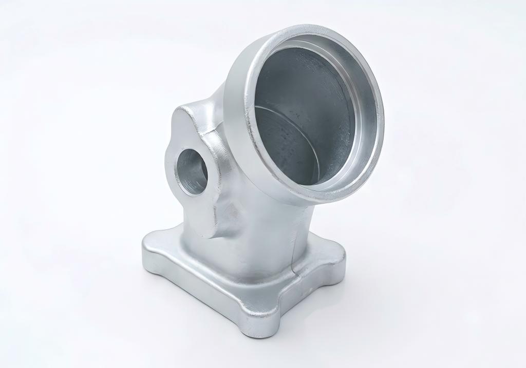 Galvanized power utility fitting body sample