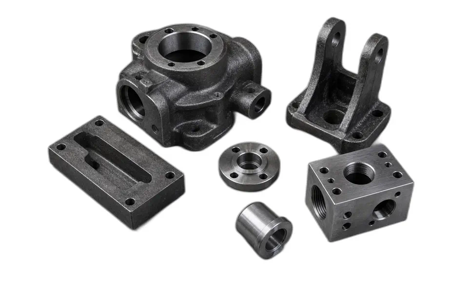 Custom casting and machined component samples for drawing review