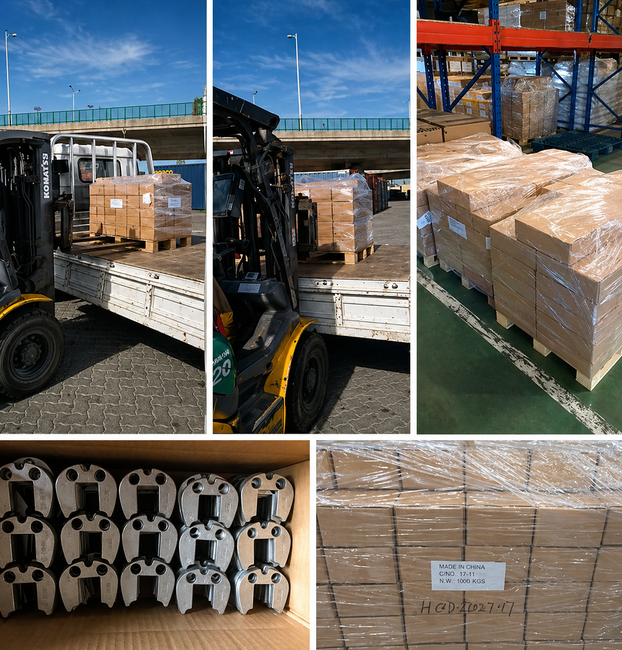 Packed metal parts and export shipment check for overseas orders